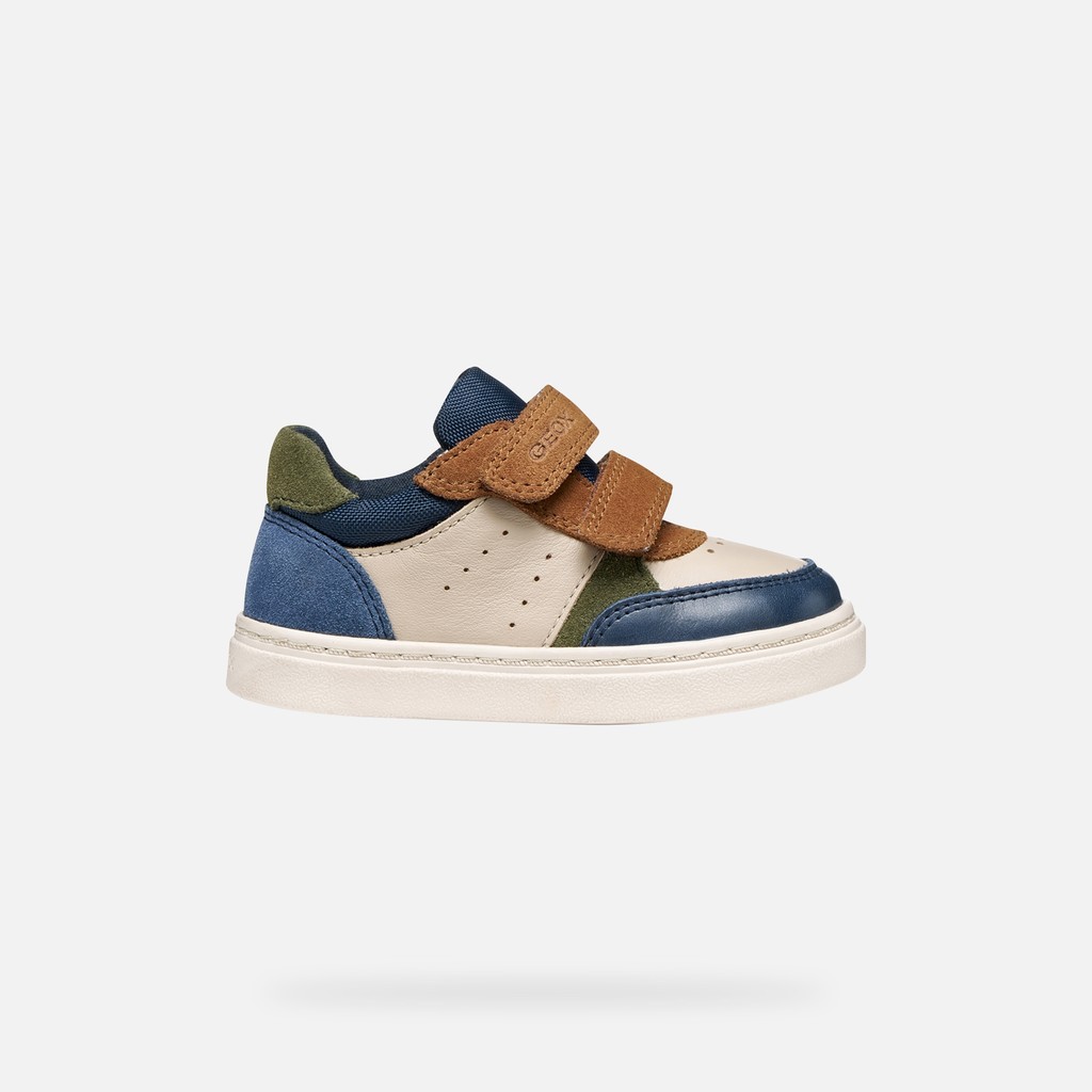 Velcro shoes NASHIK TODDLER Beige/Navy - image number 1 | GEOX