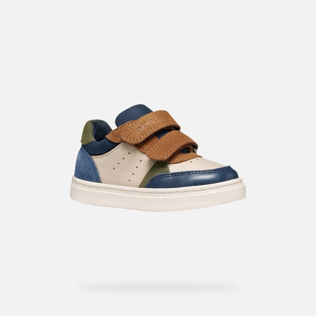 Velcro shoes NASHIK TODDLER Beige/Navy - image number 2 | GEOX
