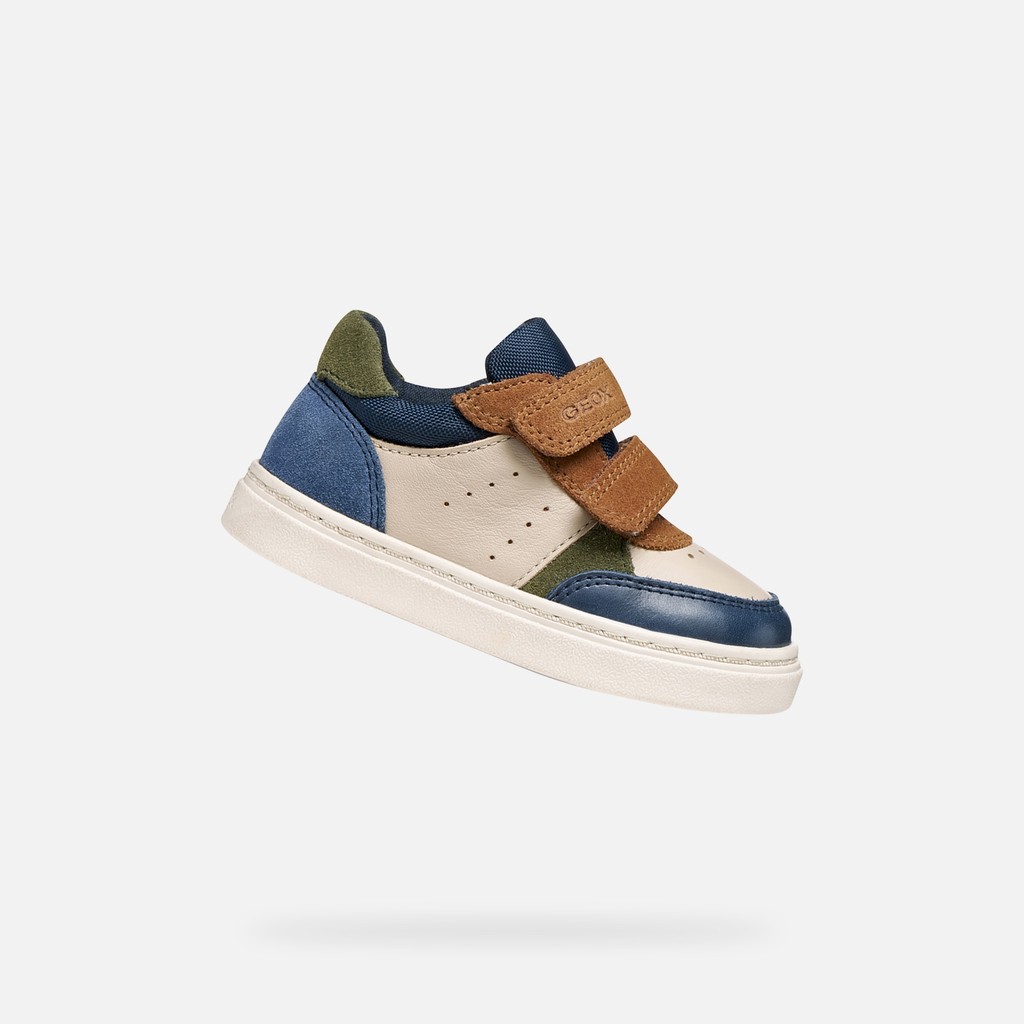 Velcro shoes NASHIK TODDLER Beige/Navy - image number 0 | GEOX