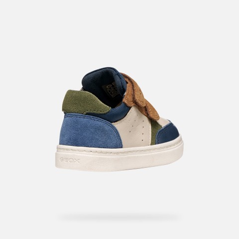 Velcro shoes NASHIK TODDLER Beige/Navy - image number 4 | GEOX