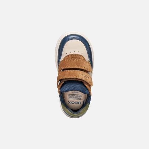 Velcro shoes NASHIK TODDLER Beige/Navy - image number 5 | GEOX