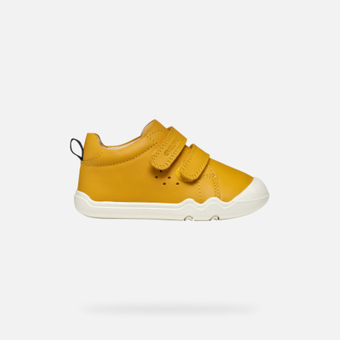 Barefoot STEPPIEUP BABY Ochre Yellow/Navy - image number 1 | GEOX