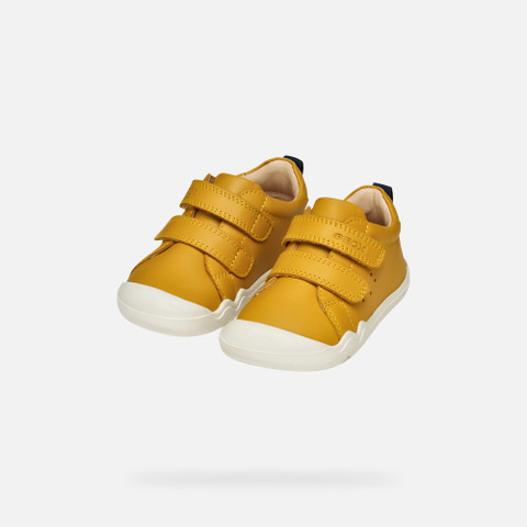 Barefoot STEPPIEUP BABY Ochre Yellow/Navy - image number 7 | GEOX