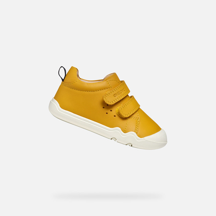 Barefoot STEPPIEUP BABY Ochre Yellow/Navy | GEOX