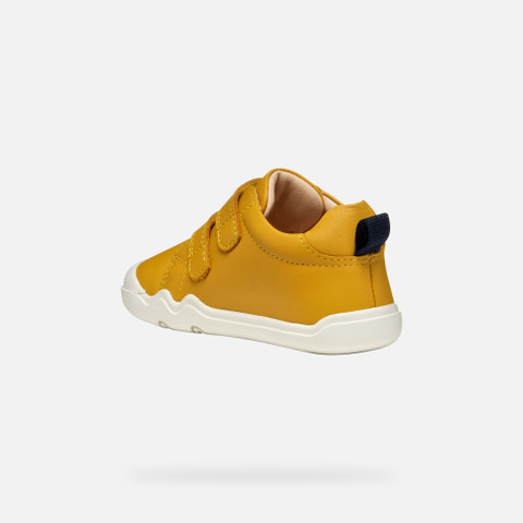 Barefoot STEPPIEUP BABY Ochre Yellow/Navy - image number 3 | GEOX