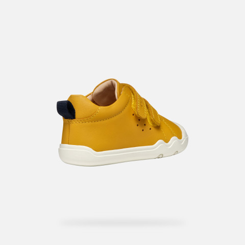 Barefoot STEPPIEUP BABY Ochre Yellow/Navy - image number 4 | GEOX
