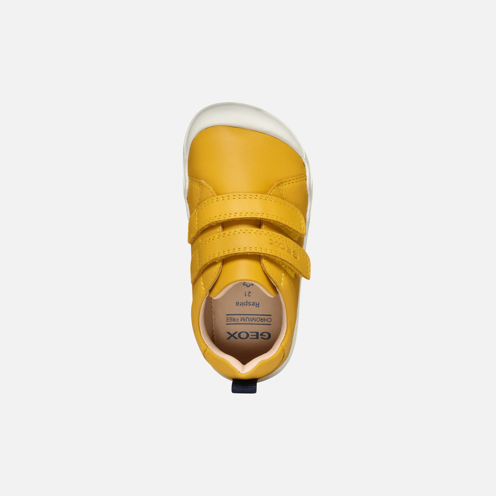 Barefoot STEPPIEUP BABY Ochre Yellow/Navy - image number 5 | GEOX