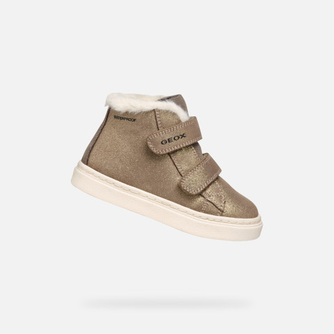 Sneakers with straps NASHIK TODDLER GIRL Smoke Grey - image number 0 | GEOX