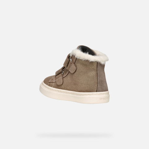 Sneakers with straps NASHIK TODDLER GIRL Smoke Grey - image number 3 | GEOX
