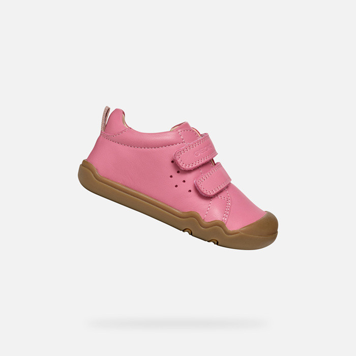 Chaussures Premier Pas Geox Pour Bébé Fille - Légeres, Amorties, Avec Laçage élastique