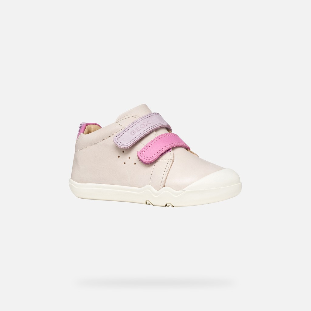 Barefoot STEPPIEUP TODDLER Ivory/Dark pink - image number 2 | GEOX