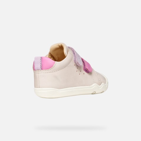 Barefoot STEPPIEUP TODDLER Ivory/Dark pink - image number 4 | GEOX