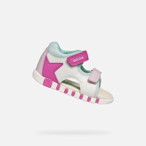 sandals with straps SANDAL IUPIDOO BABY White/Fuchsia - image number 0 | GEOX