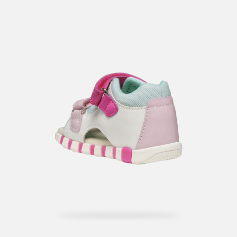 sandals with straps SANDAL IUPIDOO BABY White/Fuchsia - image number 3 | GEOX