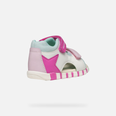 sandals with straps SANDAL IUPIDOO BABY White/Fuchsia - image number 4 | GEOX