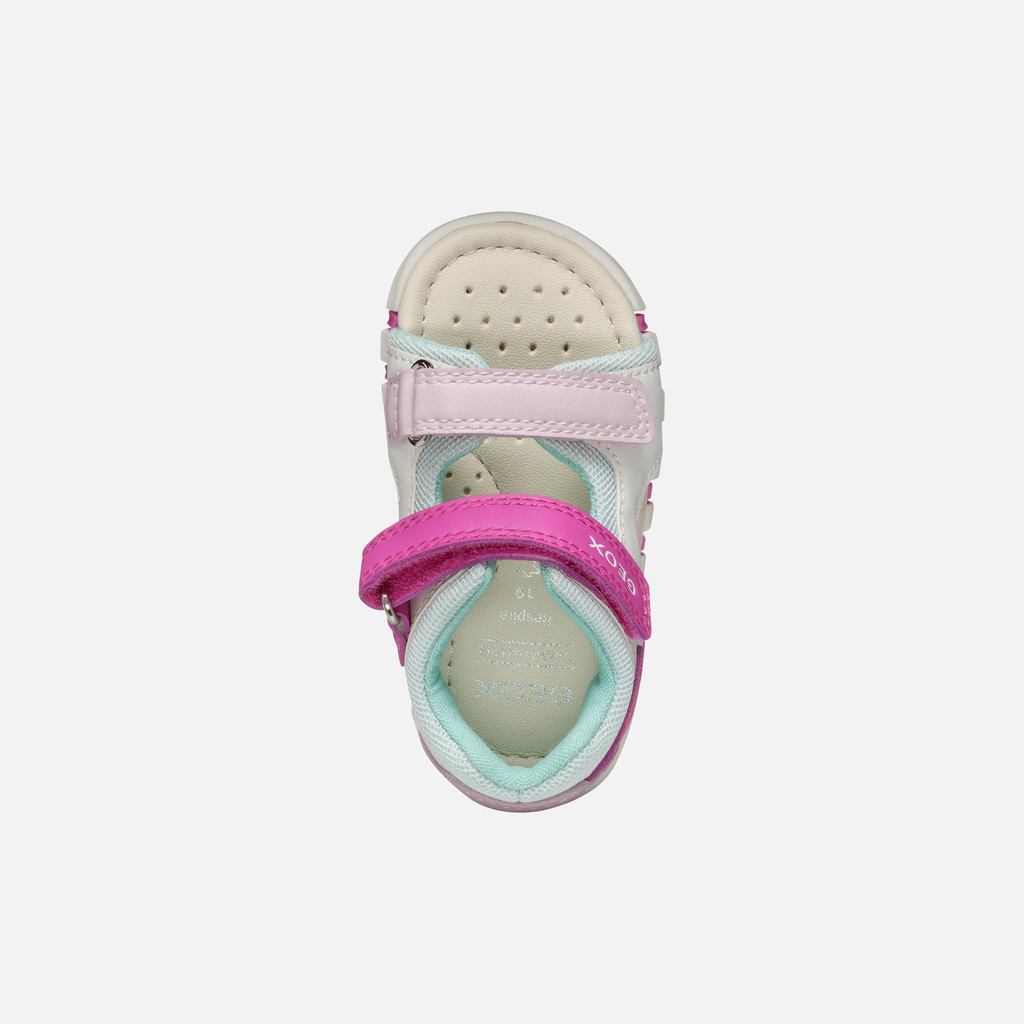sandals with straps SANDAL IUPIDOO BABY White/Fuchsia - image number 5 | GEOX