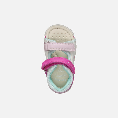 sandals with straps SANDAL IUPIDOO BABY White/Fuchsia - image number 5 | GEOX