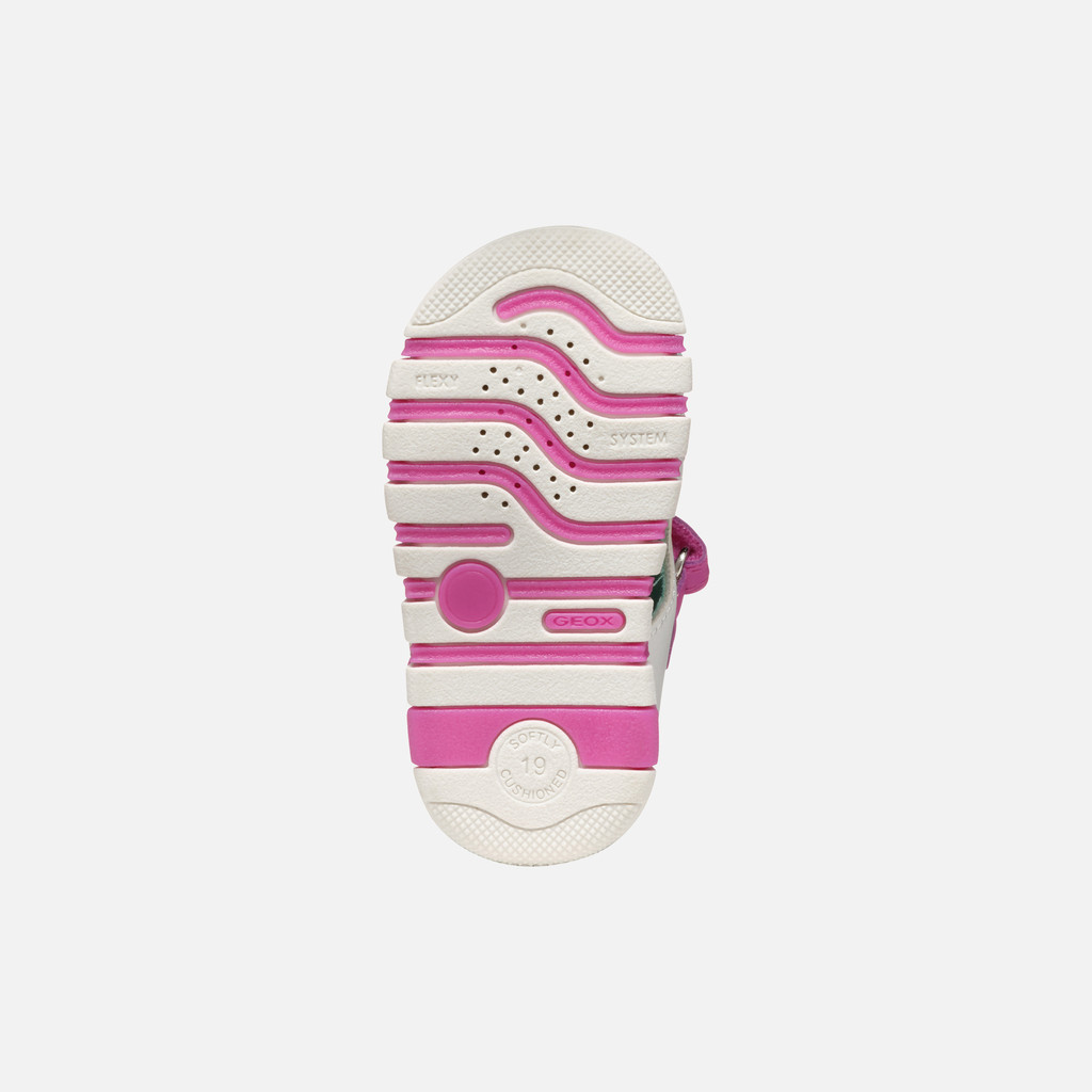 sandals with straps SANDAL IUPIDOO BABY White/Fuchsia - image number 6 | GEOX