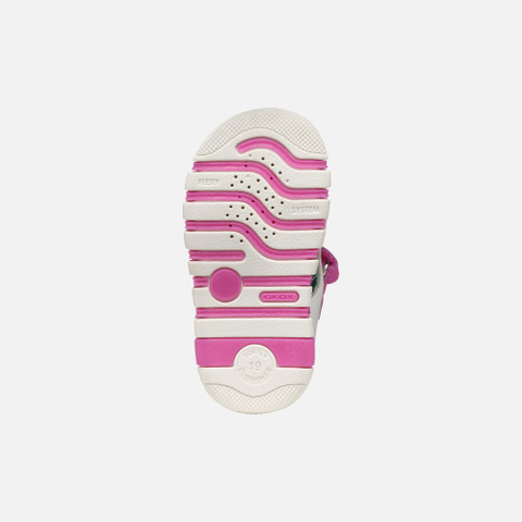 sandals with straps SANDAL IUPIDOO BABY White/Fuchsia - image number 6 | GEOX