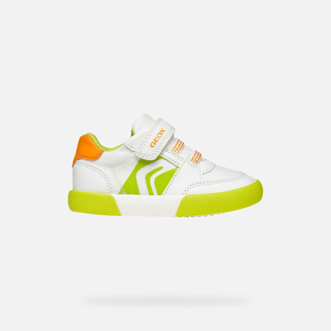 Low top sneakers GISLI TODDLER White/Fluo Green - image number 1 | GEOX