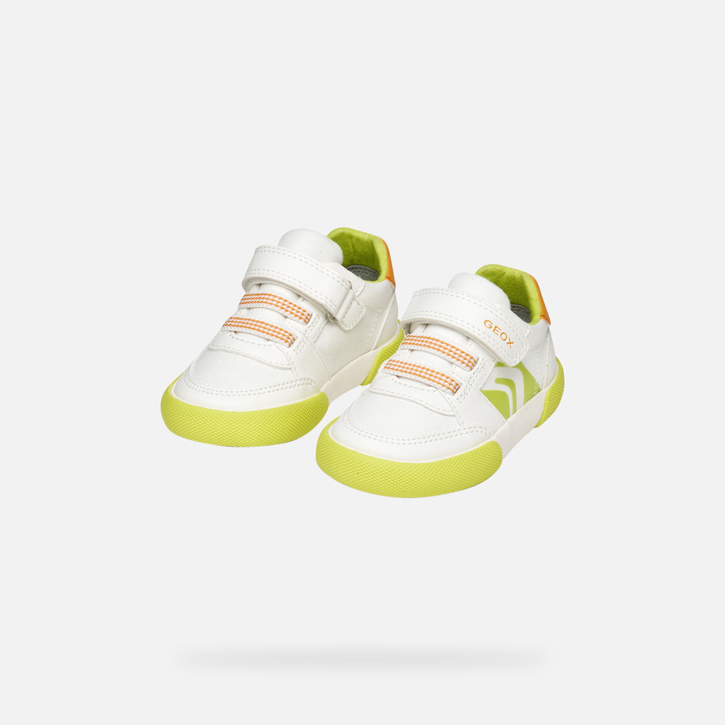 Low top sneakers GISLI TODDLER White/Fluo Green - image number 7 | GEOX