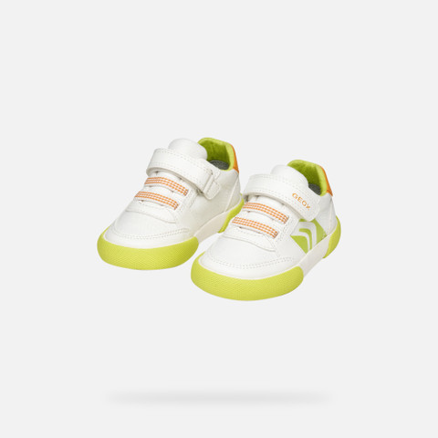 Low top sneakers GISLI TODDLER White/Fluo Green - image number 7 | GEOX
