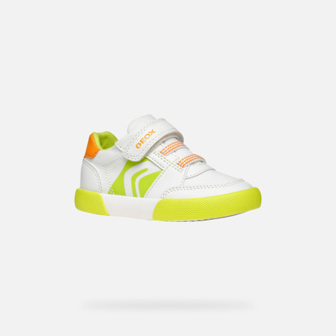 Low top sneakers GISLI TODDLER White/Fluo Green - image number 2 | GEOX