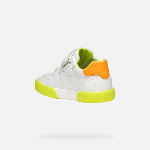 Low top sneakers GISLI TODDLER White/Fluo Green - image number 3 | GEOX