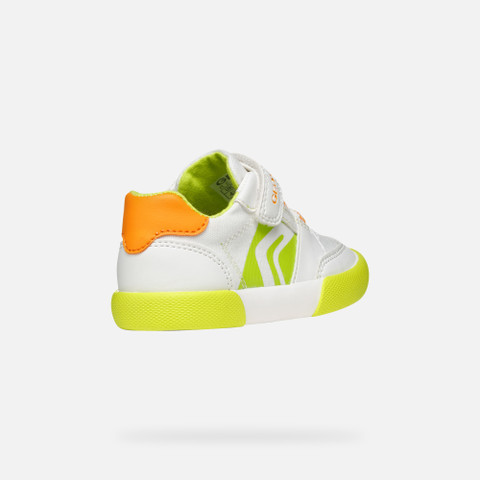 Low top sneakers GISLI TODDLER White/Fluo Green - image number 4 | GEOX