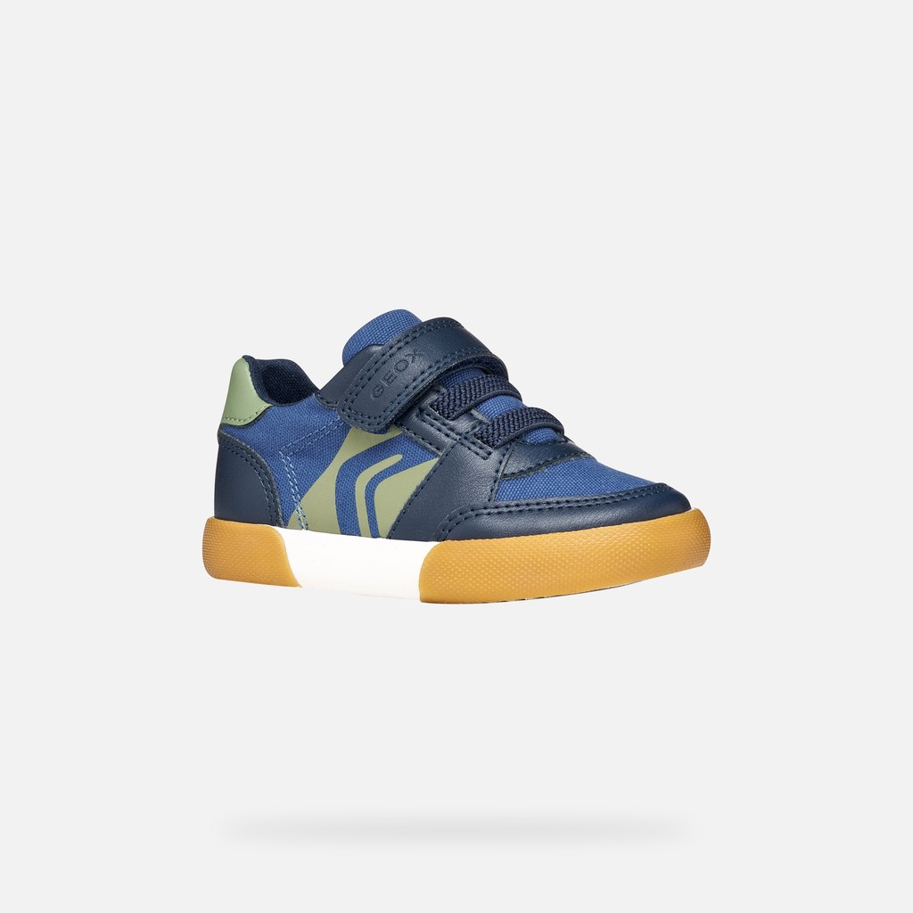 Low top sneakers GISLI TODDLER BOY Navy/Olive - image number 2 | GEOX