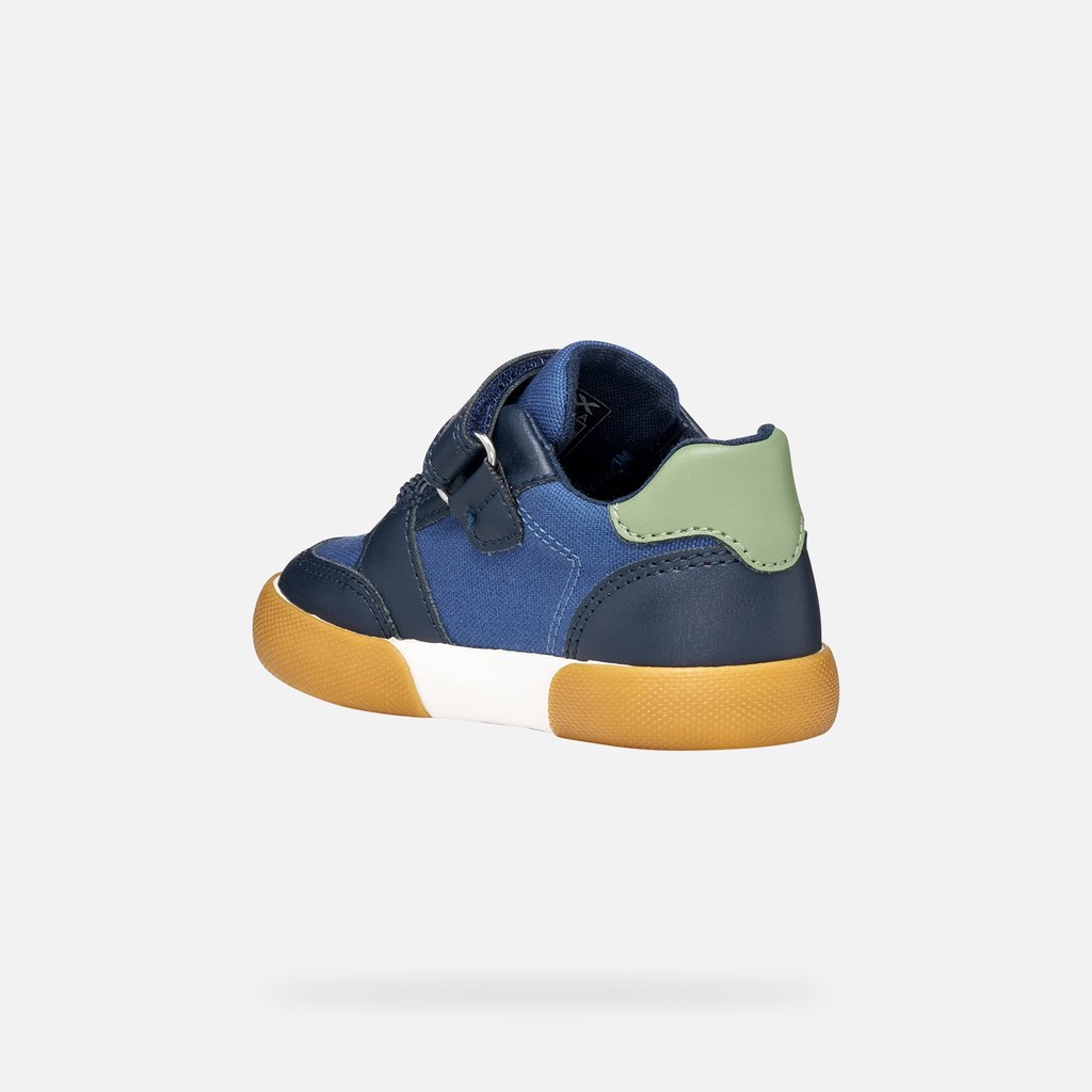 Low top sneakers GISLI TODDLER BOY Navy/Olive - image number 3 | GEOX