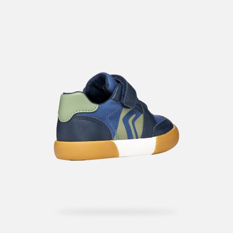 Low top sneakers GISLI TODDLER BOY Navy/Olive - image number 4 | GEOX