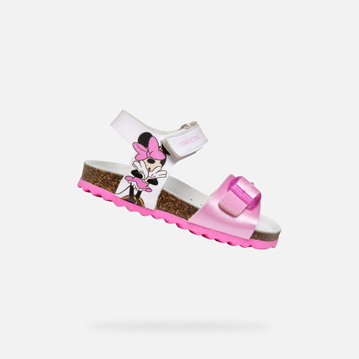 Minnie SANDAL CHALKI TODDLER GIRL White/Pink | GEOX