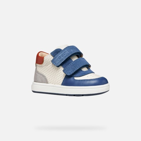 Toddler velcro shoes BIGLIA BABY BOY Ivory/Denim - image number 2 | GEOX