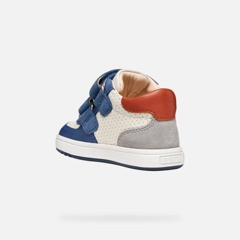 Toddler velcro shoes BIGLIA BABY BOY Ivory/Denim - image number 3 | GEOX