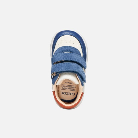 Toddler velcro shoes BIGLIA BABY BOY Ivory/Denim - image number 5 | GEOX