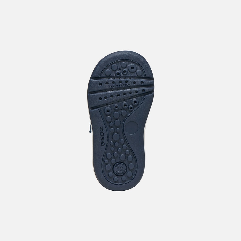 Toddler velcro shoes BIGLIA BABY BOY Ivory/Denim - image number 6 | GEOX