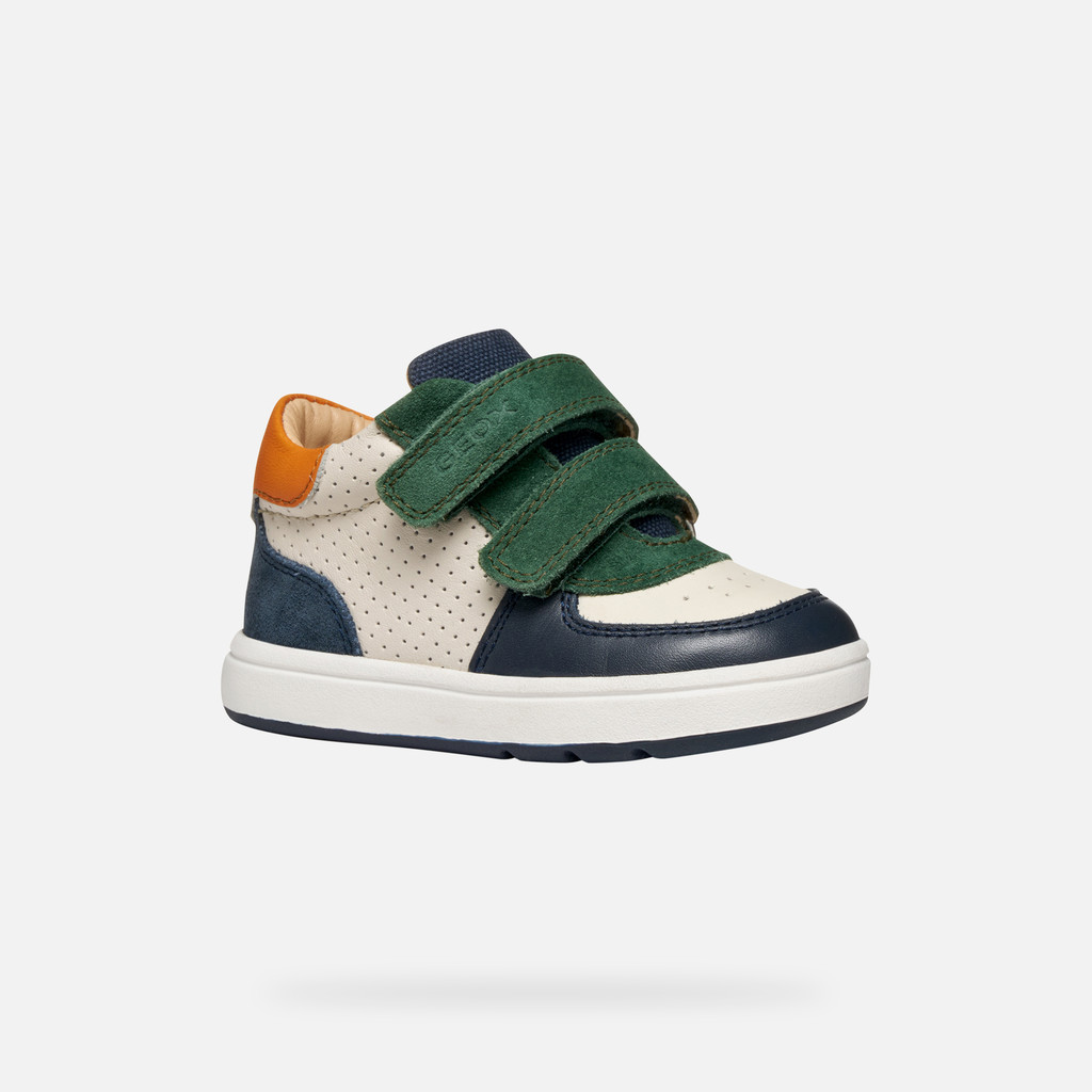 Velcro shoes BIGLIA BABY Ivory/Green - image number 2 | GEOX