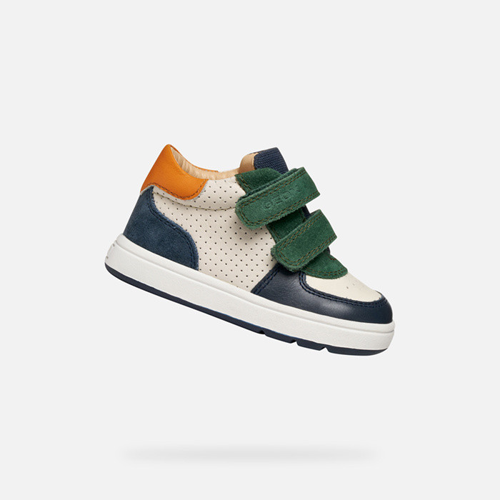 Velcro shoes BIGLIA BABY Ivory/Green | GEOX