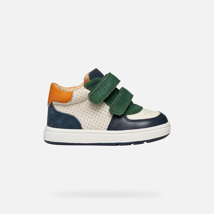 Velcro shoes BIGLIA BABY Ivory/Green | GEOX