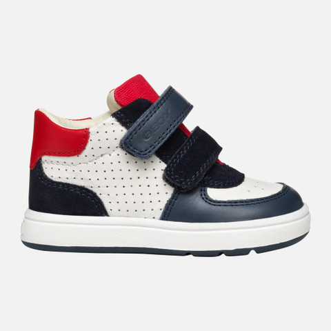 sneakers with straps BIGLIA BABY White/Navy - image number 1 | GEOX