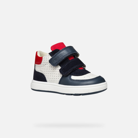 sneakers with straps BIGLIA BABY White/Navy - image number 2 | GEOX