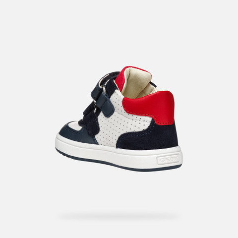 sneakers with straps BIGLIA BABY White/Navy - image number 3 | GEOX