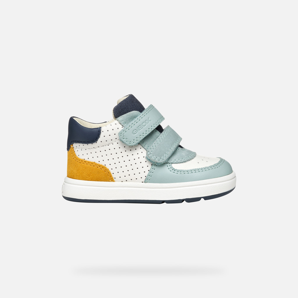 Sneakers with straps BIGLIA BABY White/Sage - image number 1 | GEOX