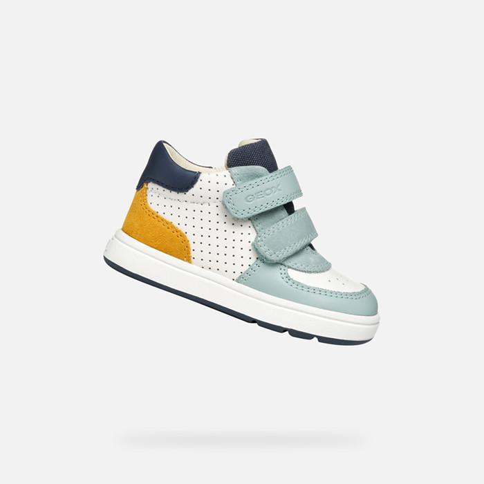 Sneakers with straps BIGLIA BABY White/Sage | GEOX