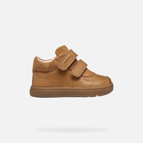 Chaussures b&eacute;b&eacute; scratch BIGLIA B&Eacute;B&Eacute; GAR&Ccedil;ON Cognac - image number 1 | GEOX