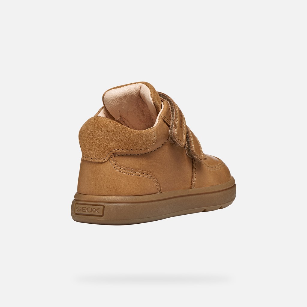 Chaussures b&eacute;b&eacute; scratch BIGLIA B&Eacute;B&Eacute; GAR&Ccedil;ON Cognac - image number 4 | GEOX