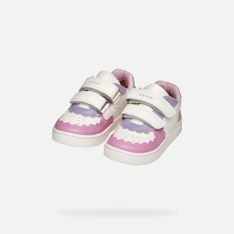 Zapatillas con correa ECLYPER BÉBÉ Blanco/Rosa oscuro - image number 7 | GEOX