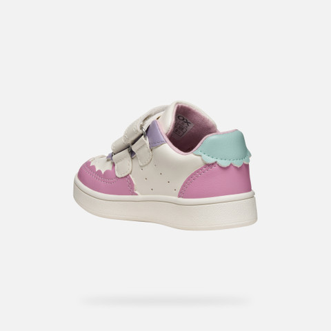 Sneakers with straps ECLYPER BABY White/Dark Pink - image number 3 | GEOX