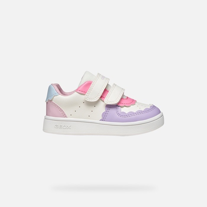 Sneakers mit Riemchen ECLYPER BABY Weiß/Helles Lila | GEOX